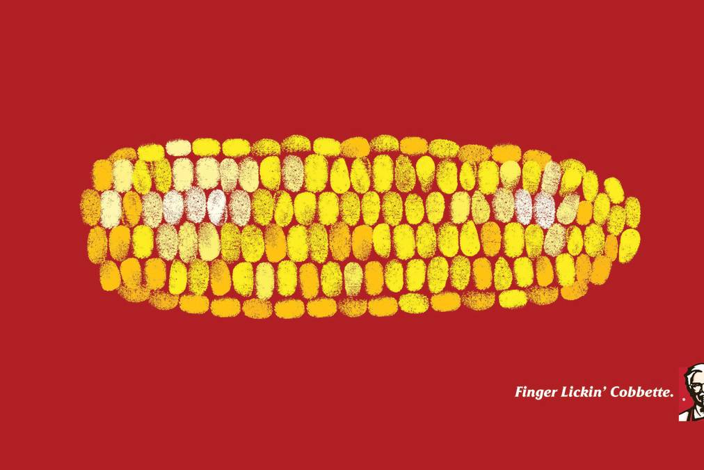 创意广告设计 肯德基创意海报 玉米创意广告
